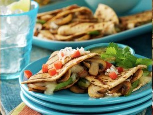 Mushroom quesadillas