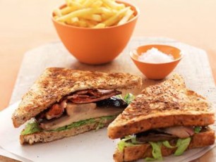 mushroom BLT with fries