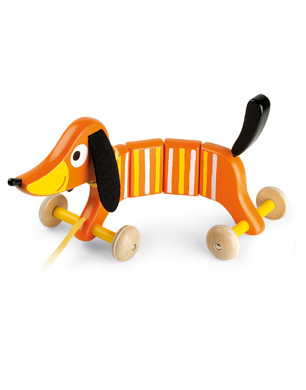 janod rocky the dog pull toy