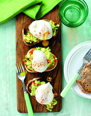 Guacamole Poached Eggs