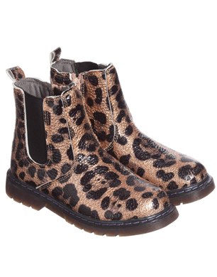 leopard print childrens boots